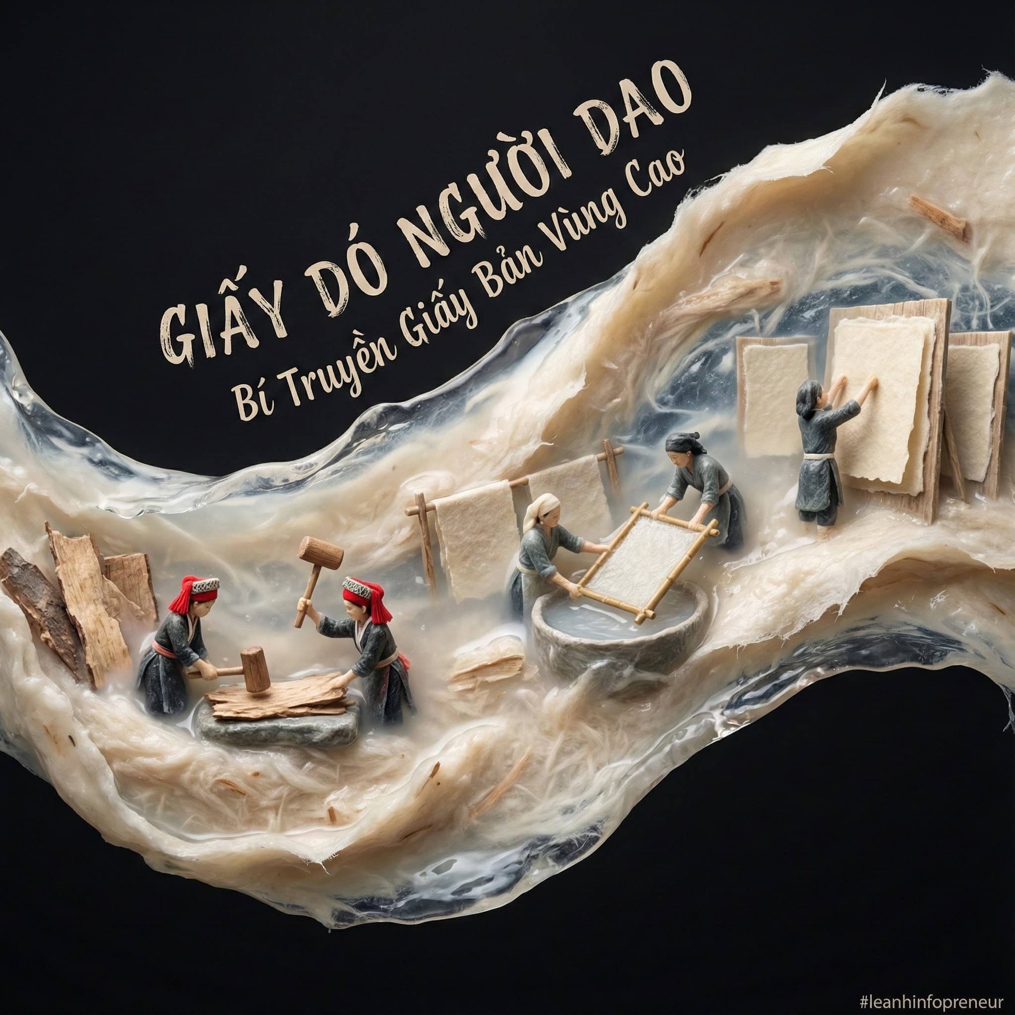 Ảnh tư liệu Làng Giấy Dó Người Dao, thuộc bộ sưu tập Làng Nghề Ver 1.0