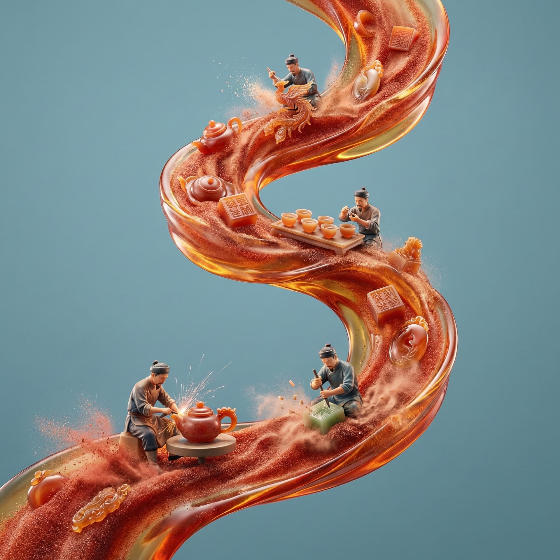 Ngọc Phẩm Cung Hoa — ảnh tư liệu Làng Đá Mỹ Nghệ Non Nước, thuộc bộ sưu tập Làng Nghề Ver 2.0