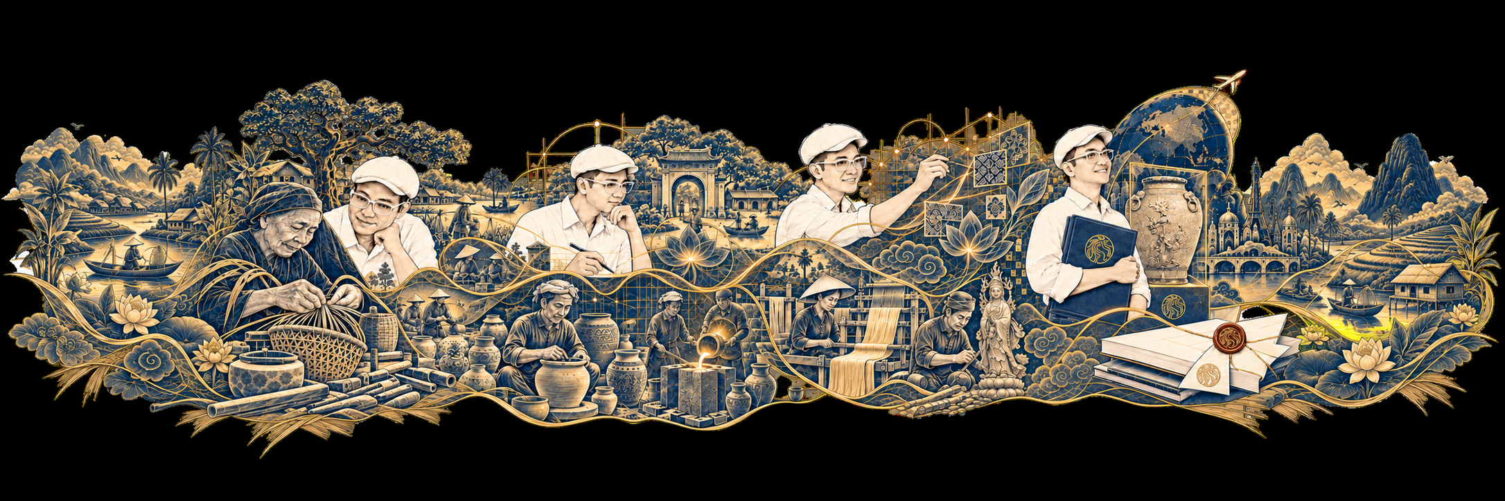 Phù điêu minh họa phương pháp Hồn Cốt Sắc Danh